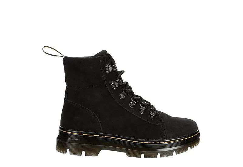 Dr. Martens Dr.martens Womens Combs Suede Combat Boot - Black - Image 2