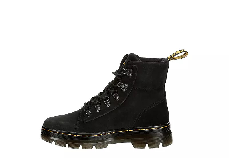 Dr. Martens Dr.martens Womens Combs Suede Combat Boot - Black - Image 4