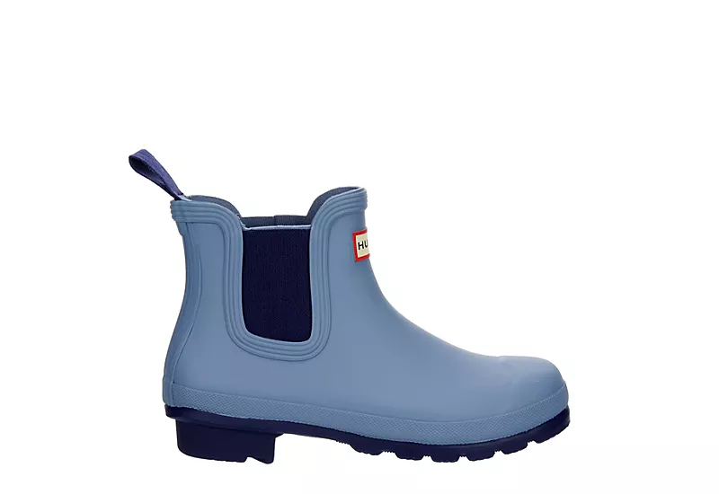Hunter Boots Llc Womens Original Chelsea Rain Boot - Blue - Image 2