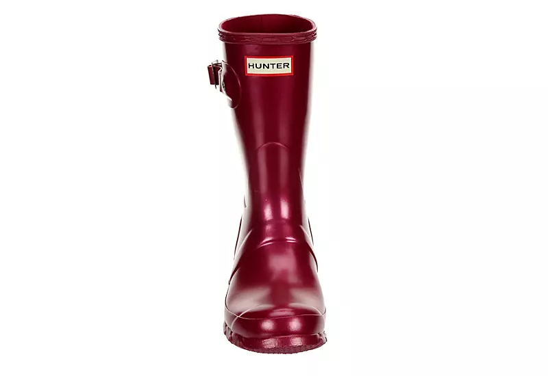 Hunter Boots Llc Womens Original Short Nebula Rain Boot - Burgundy - Image 3