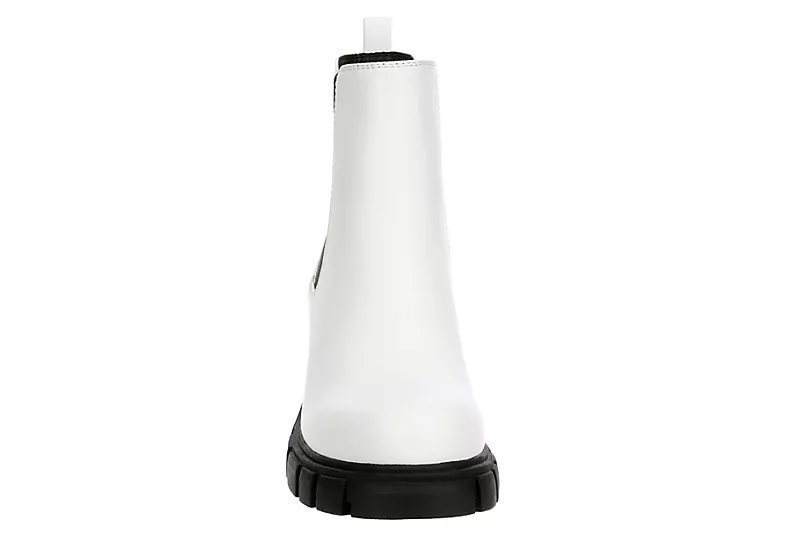 Madden Girl Womens Tessa Chelsea Boot - White - Image 3