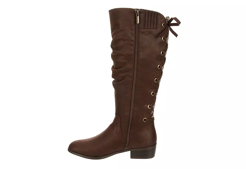 Xappeal Womens Cheyenne Wide Calf Tall Boot - Brown - Image 4