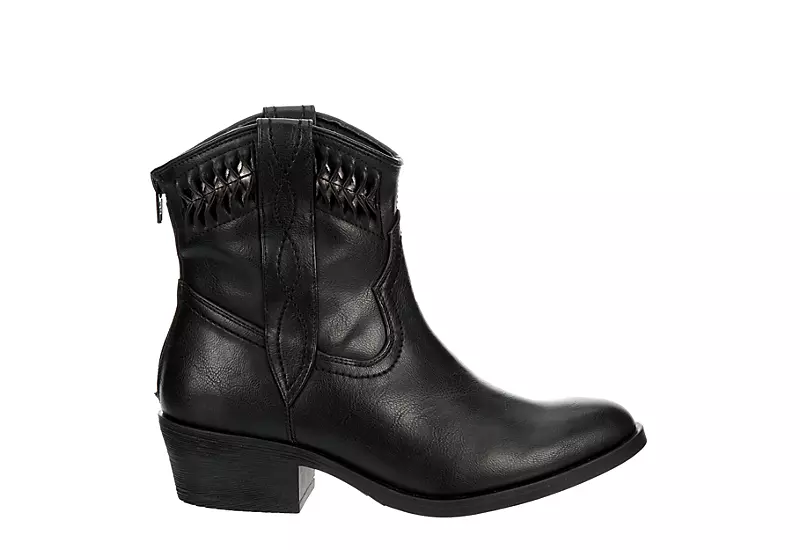 Michael By Michael Shannon Womens Daisy Western Boot - Black - Image 2
