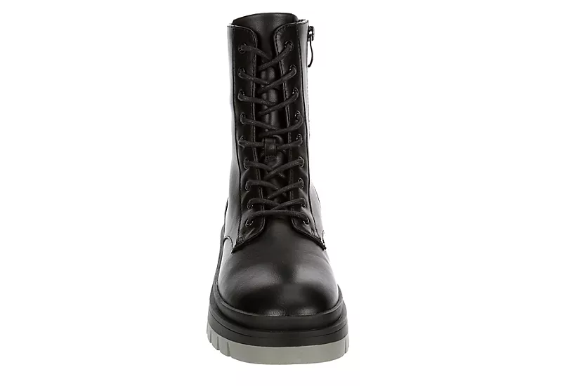 Limelight Womens Erin Combat Boot - Black - Image 3
