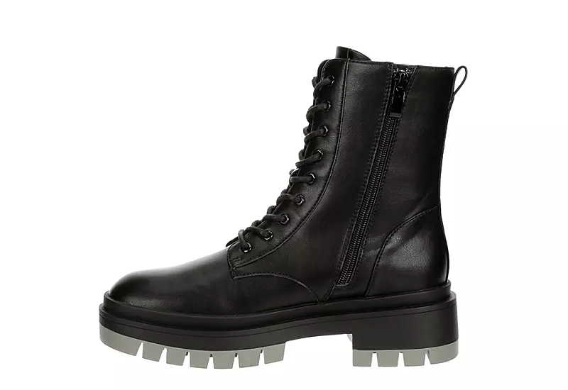 Limelight Womens Erin Combat Boot - Black - Image 4