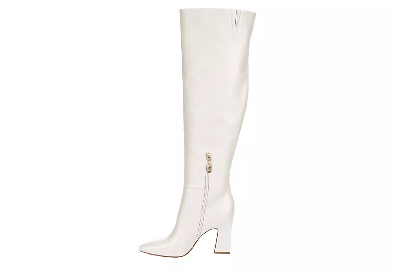 Michael By Michael Shannon Womens Camille Over The Knee Boot - Off White - Image 4
