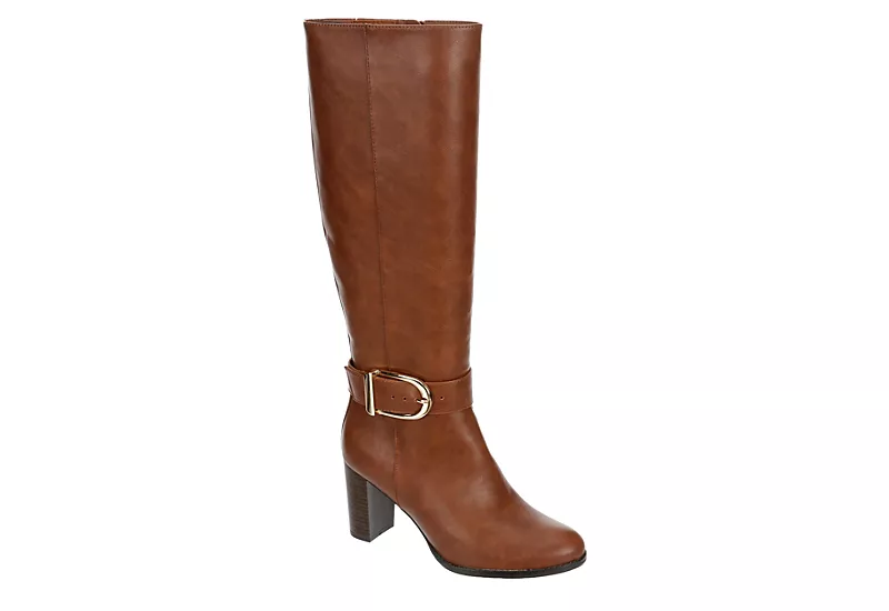 Lauren Blakwell Womens Raquel Tall Dress Boot - Cognac