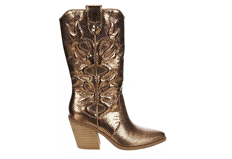 Michael By Michael Shannon Womens Faith Western Boot - Bronze - Image 2