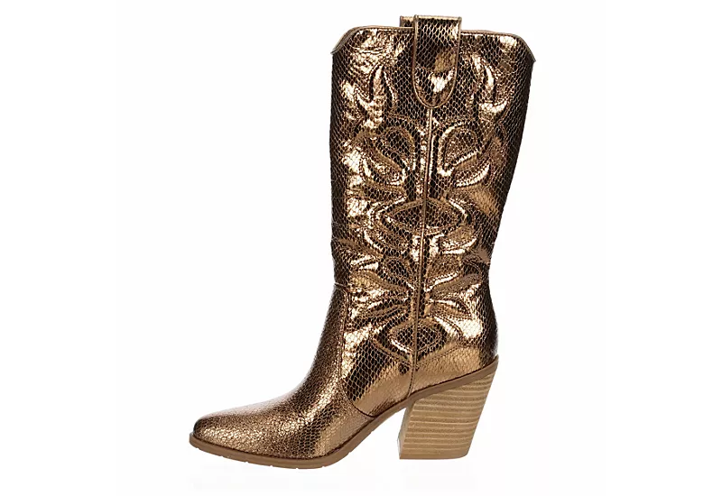 Michael By Michael Shannon Womens Faith Western Boot - Bronze - Image 4