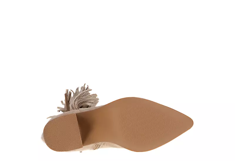 Journee Collection Womens Hartly Fringed Extra Wide Calf Dress Boot - Taupe - Image 7