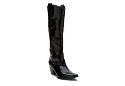 Coconuts Womens Jax Tall Western Boot - Black