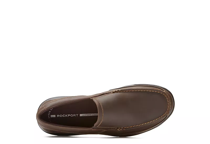 Rockport Mens Junction Point Slip On Oxford - Brown - Image 3