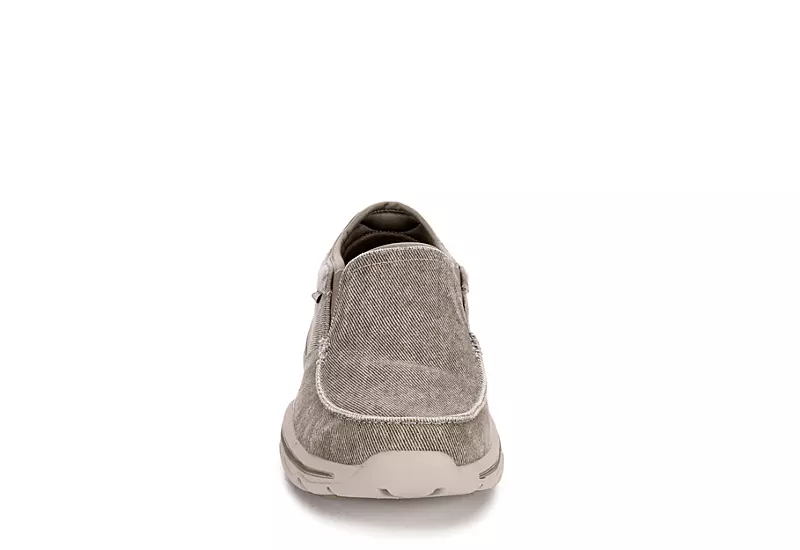 Skechers Mens Moseco Slip On Sneaker - Taupe - Image 3