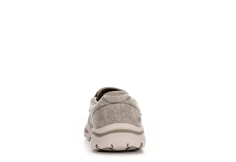 Skechers Mens Moseco Slip On Sneaker - Taupe - Image 5