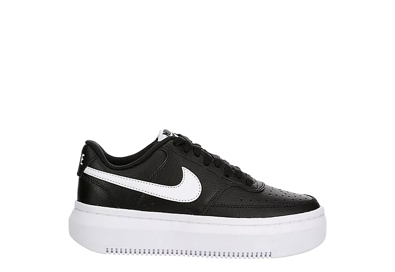 Nike Womens Court Vision Alta Sneaker - Black - Image 2