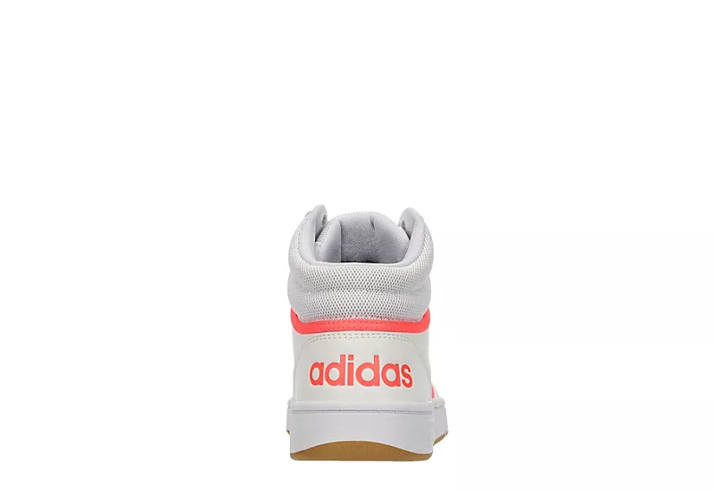 Adidas Womens Hoops 3.0 Mid Top Sneaker - White - Image 5