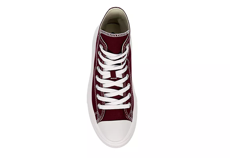 Converse Womens Chuck Taylor All Star Move High Top Sneaker - Burgundy - Image 6