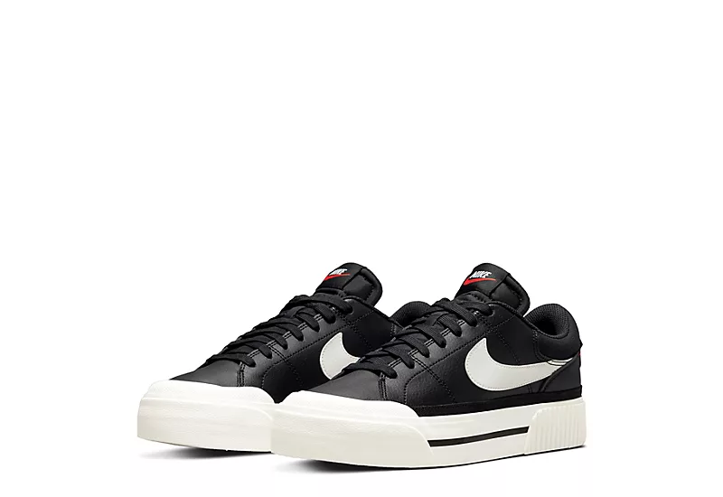 Nike Womens Court Legacy Lift Sneaker - Black