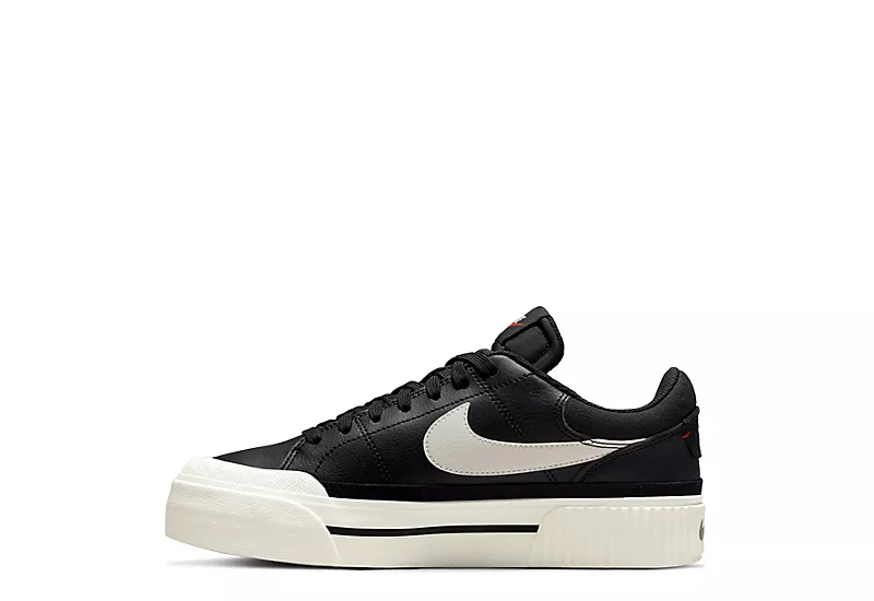 Nike Womens Court Legacy Lift Sneaker - Black - Image 3