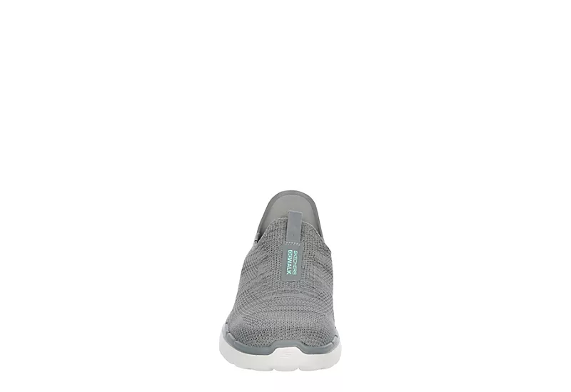 Skechers Womens Go Walk 6 Quick Fit Slip-ins Walking Shoe - Grey - Image 3