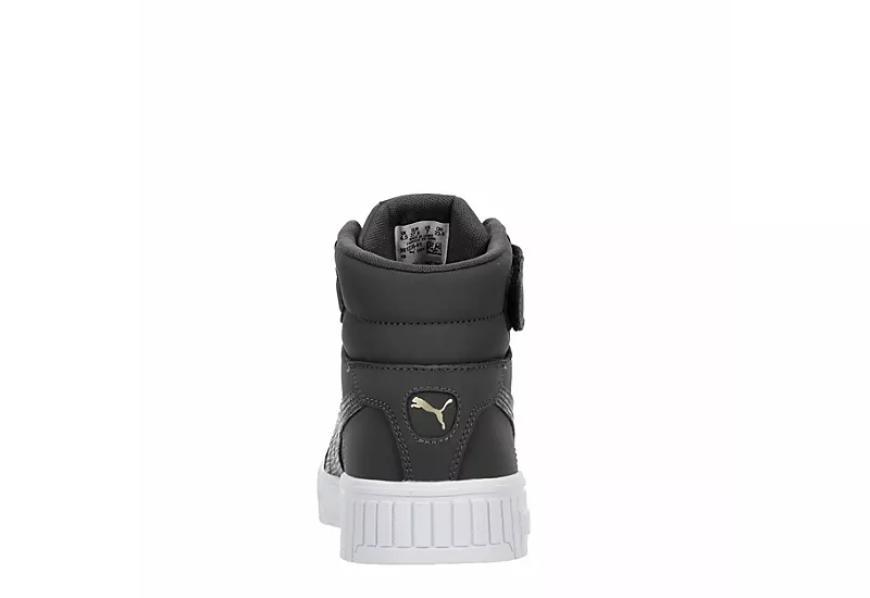 Puma Womens Carina 2.0 Chevron Mid Sneaker - Dark Grey - Image 5