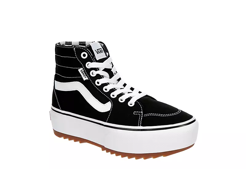 Vans Womens Filmore High Top Tapered Platform Sneaker - Black