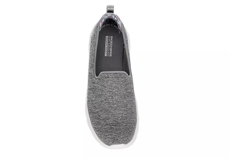 Skechers Womens Go Walk Flex Slip On Running Shoe - Grey - Image 6