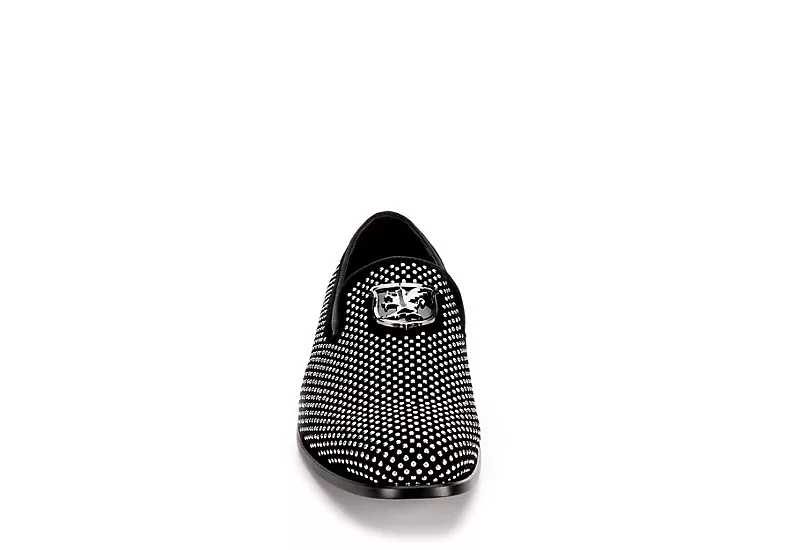 Stacy Adams Mens Swagger Studded Slip On Oxford - Black - Image 3