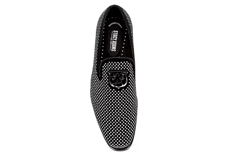 Stacy Adams Mens Swagger Studded Slip On Oxford - Black - Image 6