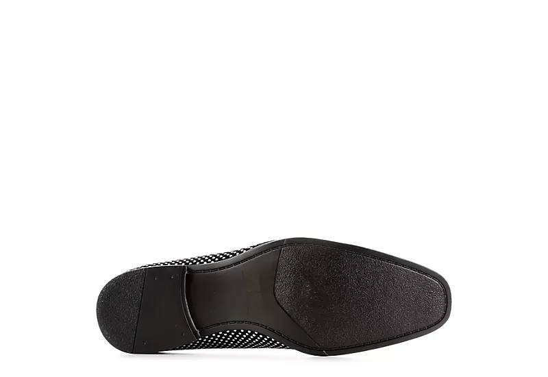 Stacy Adams Mens Swagger Studded Slip On Oxford - Black - Image 7
