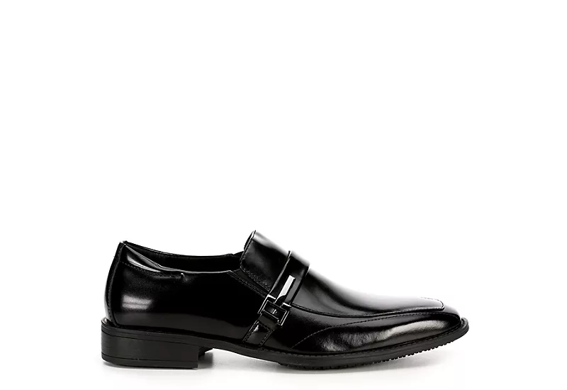 Stacy Adams Mens Abram Moc Toe Bit Slip On Oxford - Black - Image 2