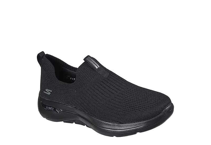 Skechers Womens Arch Fit Slip On Sneaker - Black