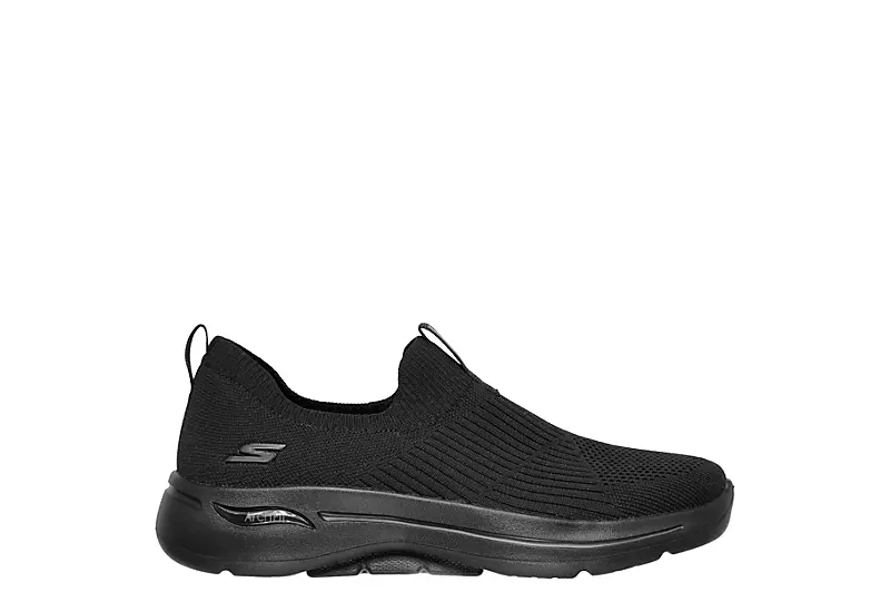 Skechers Womens Arch Fit Slip On Sneaker - Black - Image 2