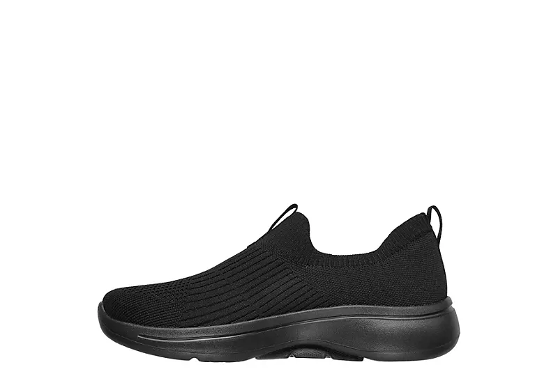 Skechers Womens Arch Fit Slip On Sneaker - Black - Image 3