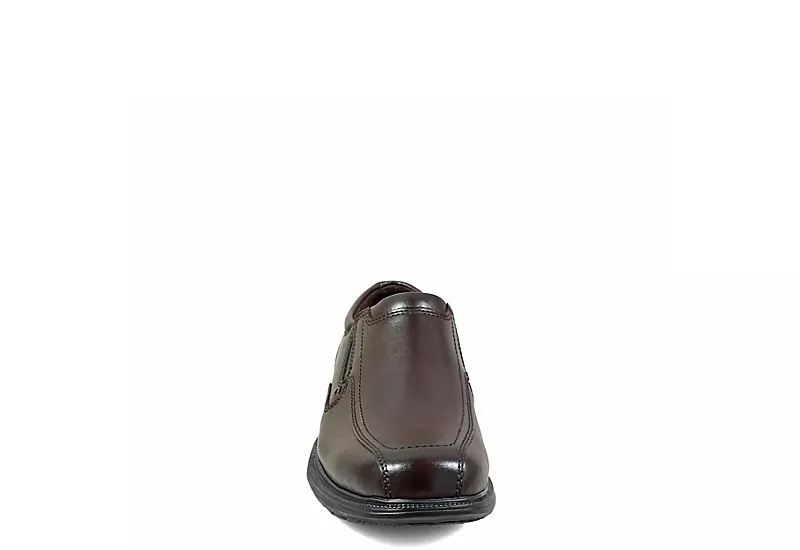 Nunn Bush Mens Bleeker Street Bike Toe Slip On Oxford - Brown - Image 3