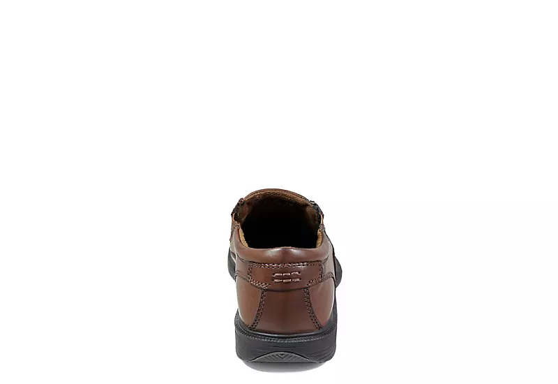 Nunn Bush Mens Bleeker Street Bike Toe Slip On Oxford - Cognac - Image 5