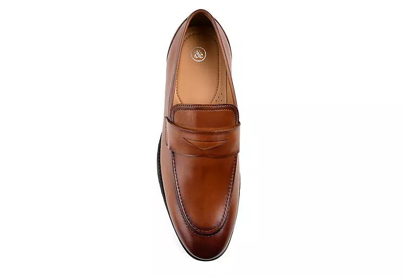 Thomas & Vine Mens Bishop Penny Loafer Oxford - Cognac - Image 6
