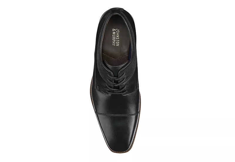 Johnston & Murphy Mens Archer Cap Toe Oxford - Black - Image 5