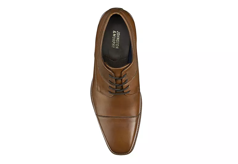 Johnston & Murphy Mens Archer Cap Toe Oxford - Cognac - Image 5