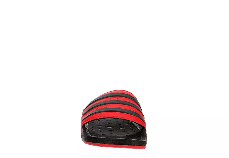 Adidas Mens Adilette Boost Slide Sandal - Red - Image 3
