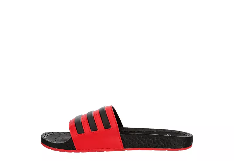 Adidas Mens Adilette Boost Slide Sandal - Red - Image 4