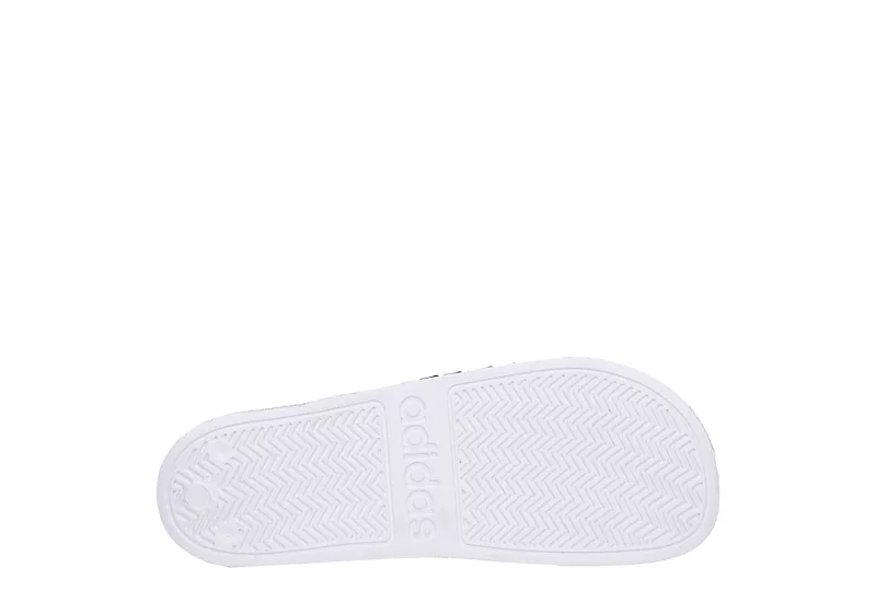 Adidas Mens Adilette Shower Slide Sandal - White - Image 7