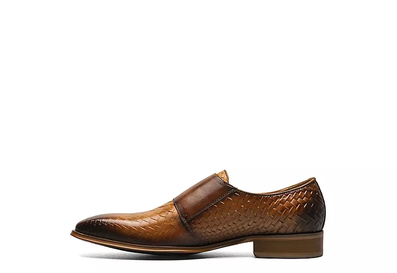Stacy Adams Mens Torrance Plain Toe Double Monk Strap Oxford - Cognac - Image 4