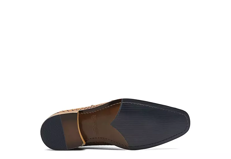 Stacy Adams Mens Torrance Plain Toe Double Monk Strap Oxford - Cognac - Image 7