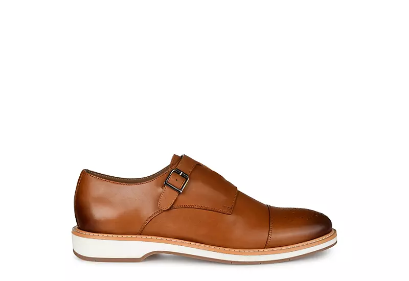 Thomas & Vine Mens Ransom Monk Strap Oxford - Cognac - Image 2