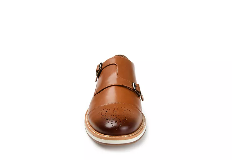 Thomas & Vine Mens Ransom Monk Strap Oxford - Cognac - Image 3