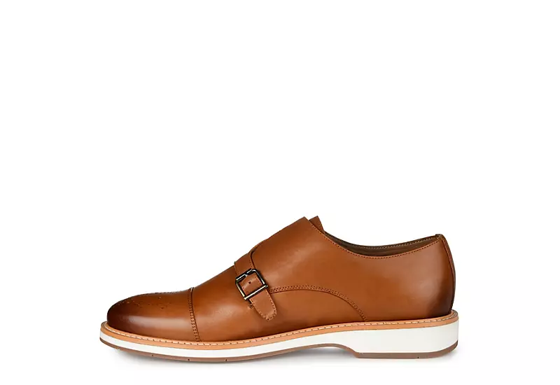 Thomas & Vine Mens Ransom Monk Strap Oxford - Cognac - Image 4