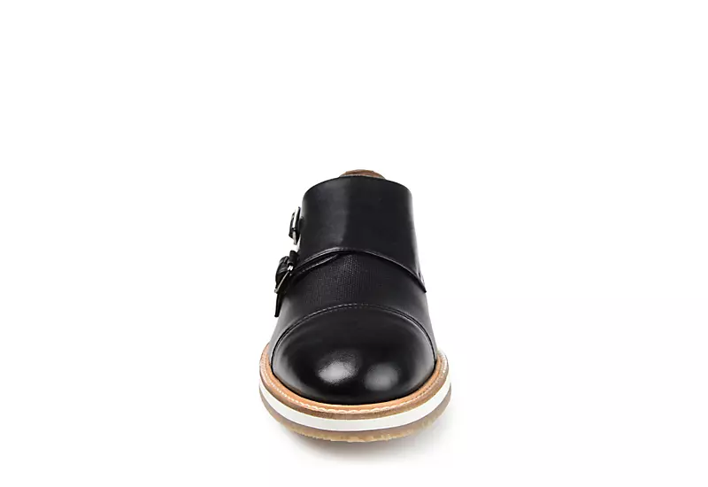Thomas & Vine Mens Thatcher Monk Strap Oxford - Black - Image 3