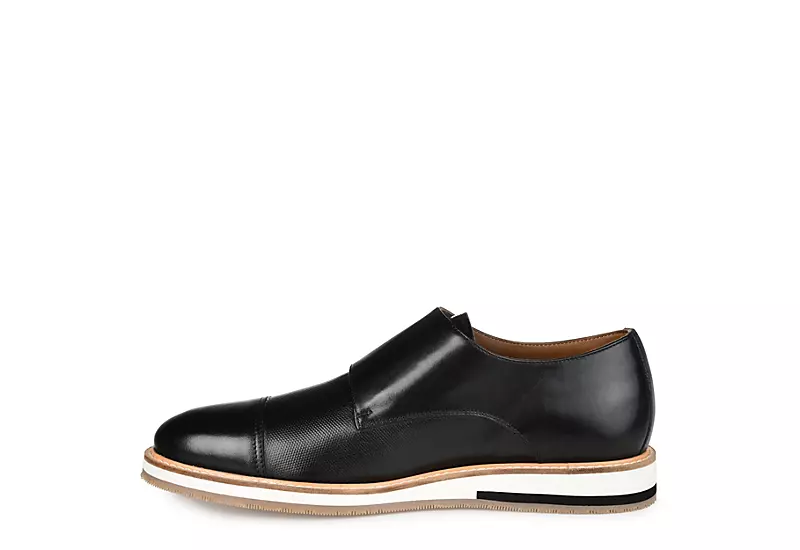 Thomas & Vine Mens Thatcher Monk Strap Oxford - Black - Image 4