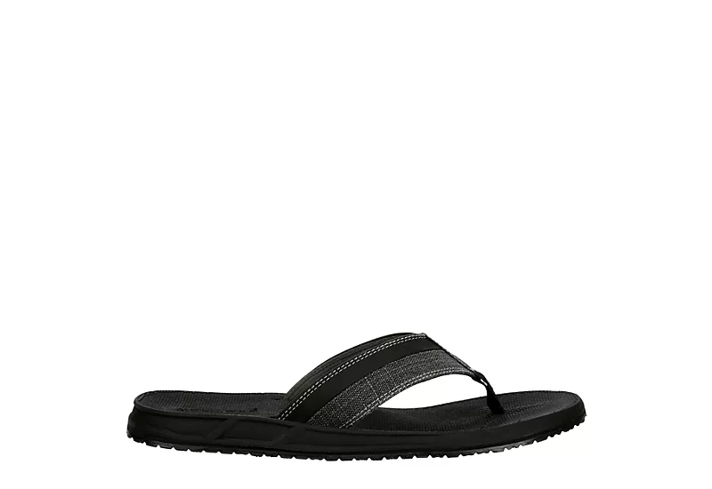 Day Five Mens Board Walk Flip Flop Sandal - Black - Image 2